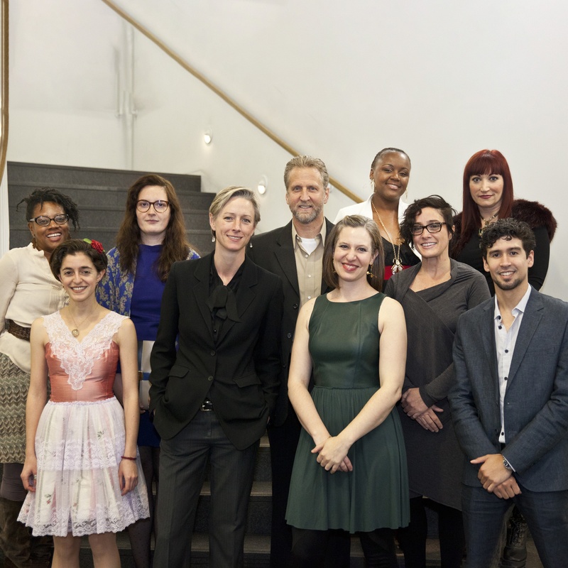 2013 3Arts Awardee portrait in front of stairs at the Museum of Contemporary Art
