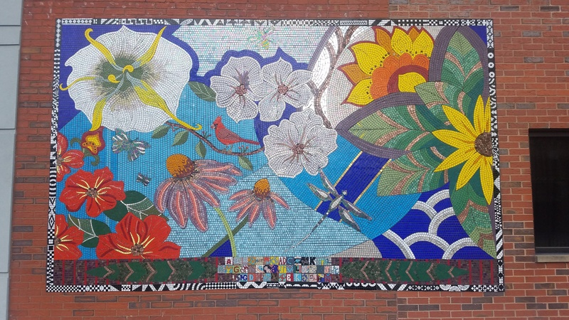 Photo of mosaic on Lutz ASM building. 