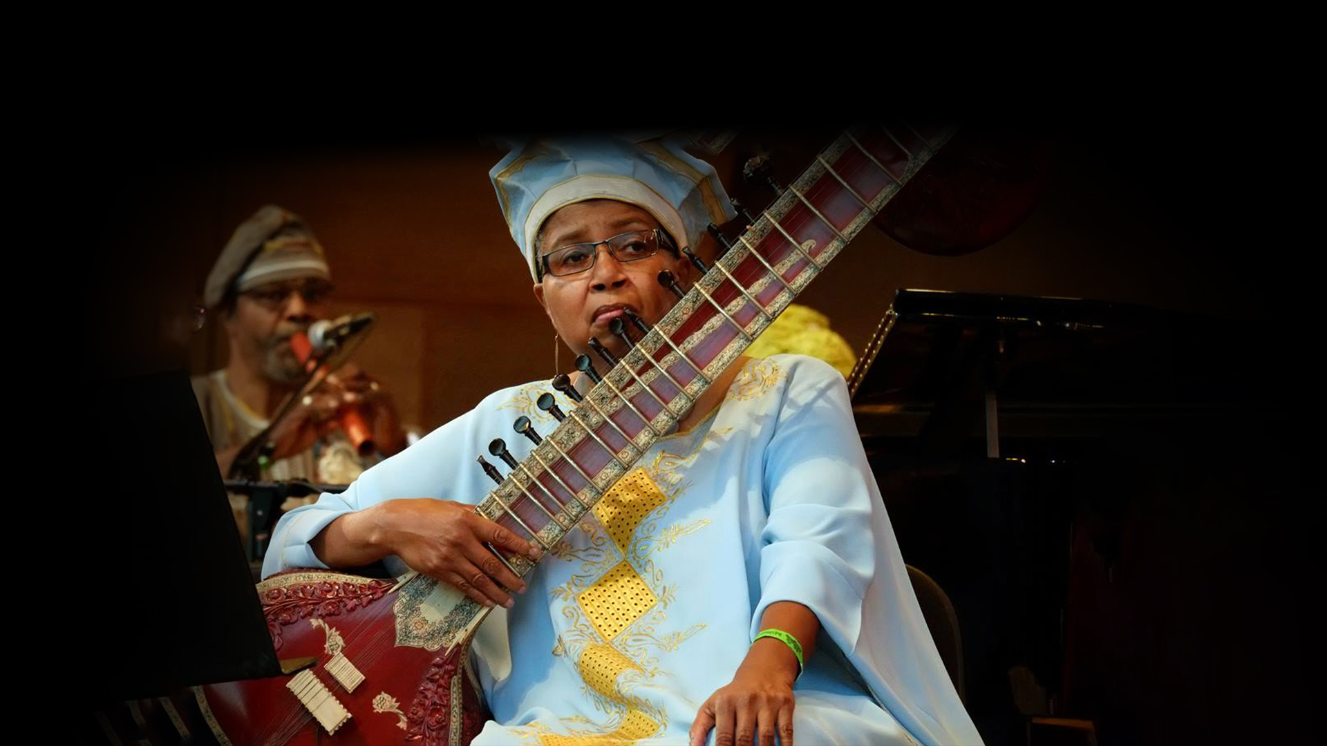 Shanta Nurullah with her sitar