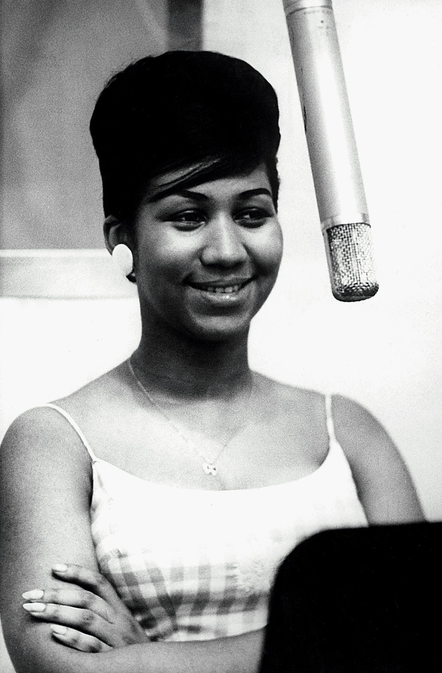 Black and White photo of Aretha Franklin 1961