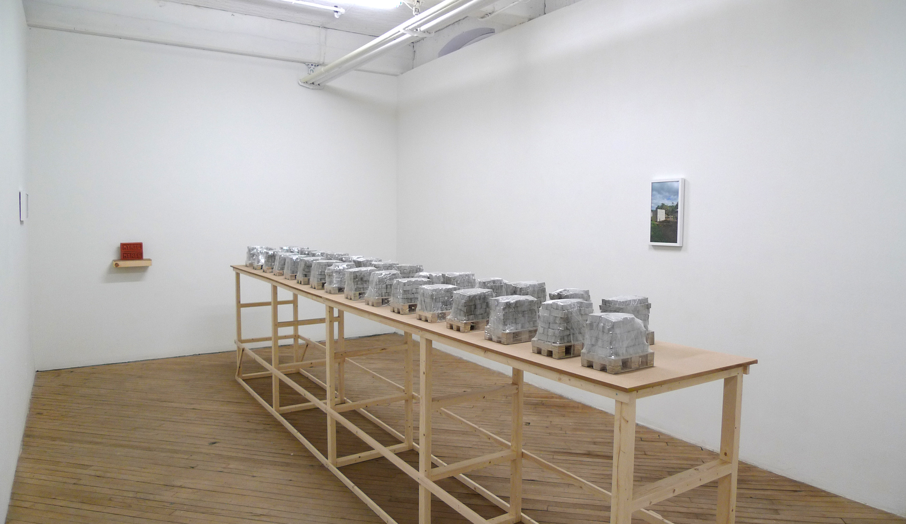 Vox Populi Gallery "Building a Wall Through My Father" install view